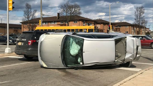 MPD: Reckless driving causes rollover crash near Sherman and Villard