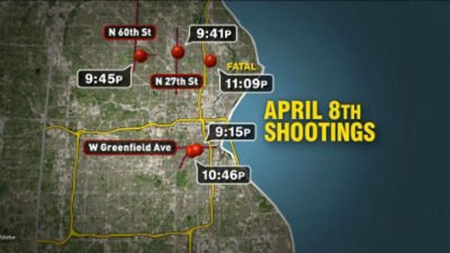 One dead, five injured following five separate shooting incidents