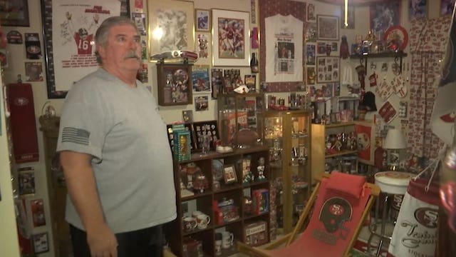Look inside a California man’s ‘shrine’ to the San Francisco 49ers