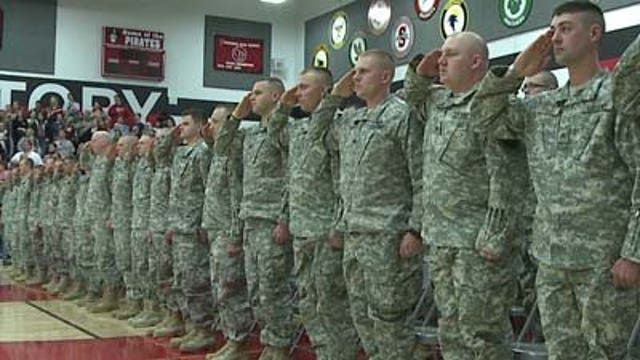 Families bid adieu to Army Reservists headed overseas