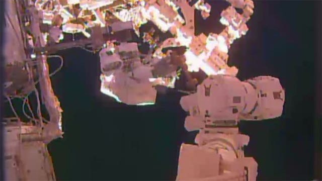 WATCH: Astronauts spacewalk outside of International Space Station