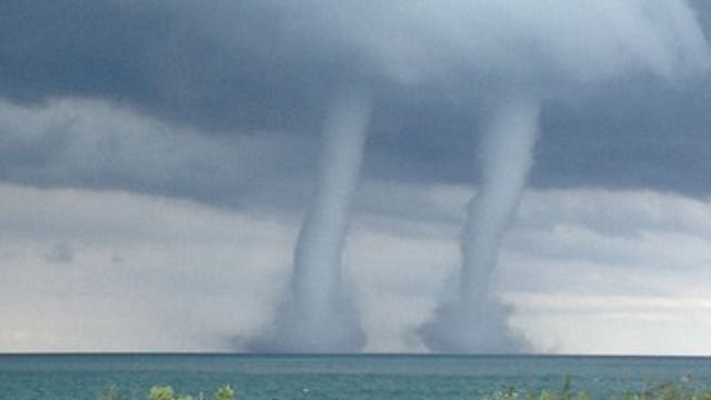 Waterspouts spotted over Lake Michigan near Kenosha shoreline