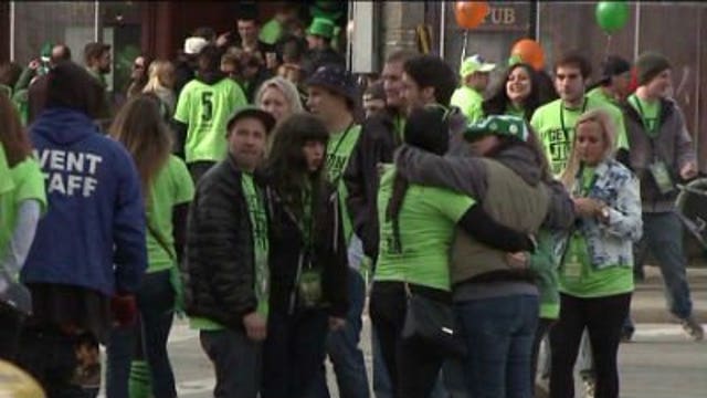 Hundreds celebrate St. Paddy's Day in downtown Milwaukee