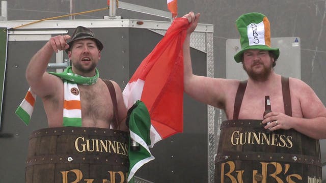 "Totally worth it:" Crowds brave the weather to celebrate St. Patrick's Day