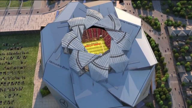 FOX6's Stephanie Grady gets look at new $1.5B Mercedes-Benz Stadium: "Not much bigger than this!"