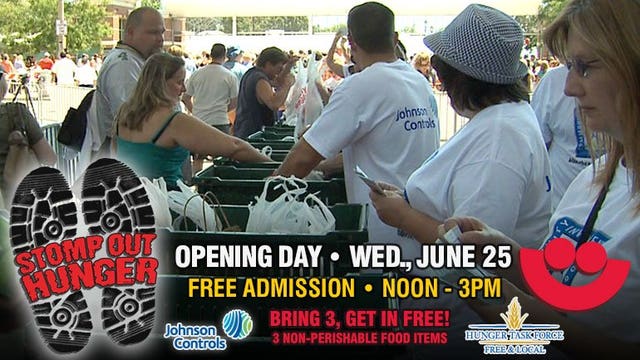 Packing more than just the Summerfest necessities: Many helping to "Stomp Out Hunger"