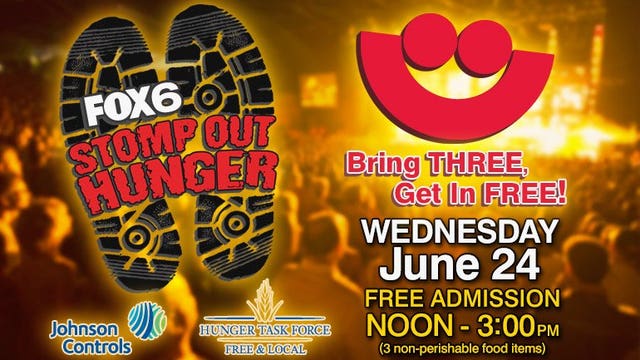 Help "Stomp Out Hunger:" Bring 3, get into Summerfest FREE!