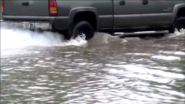 More than two inches of rain has led to street flooding in Appleton, Green Bay