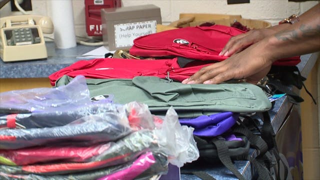 School supplies collected during Bronzeville Sleepover for Education donated to Carver Academy