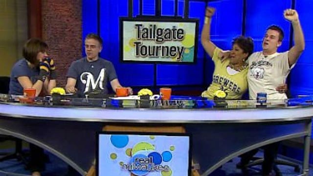 Hosts take part in fun tailgate game in honor of Opening Day