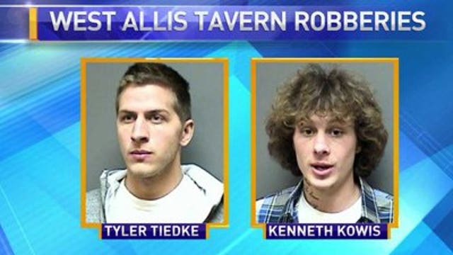Two men charged in West Allis tavern robberies