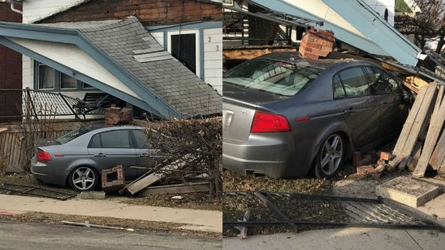 Vehicle crashes into home near 18th and Lincoln in Milwaukee