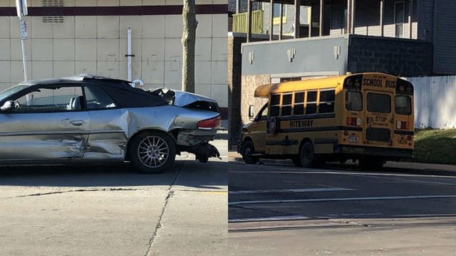 Milwaukee police investigate crash involving school bus near Center and Holton