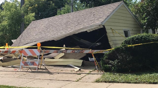Driver, 16, seriously injured following car vs. garage crash in West Allis