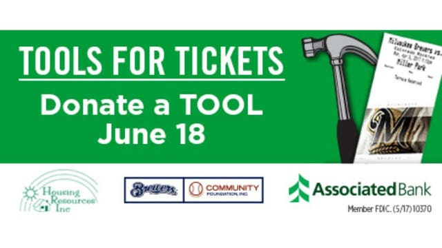 Score free Brewers tickets by donating new or gently used tools on Father's Day