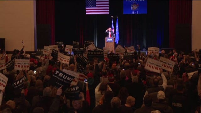 Donald Trump touts job creation in Wisconsin at Racine Civic Center: "We'll bring the jobs back"