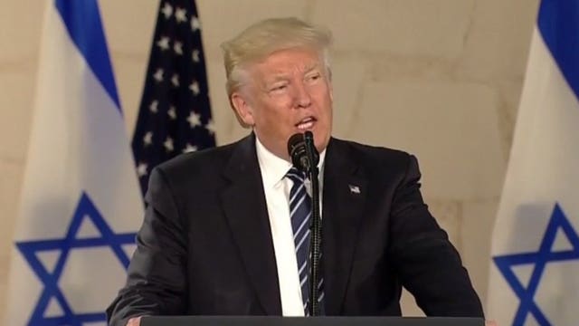 President Trump pushes for Mideast peace, but avoids thorny details