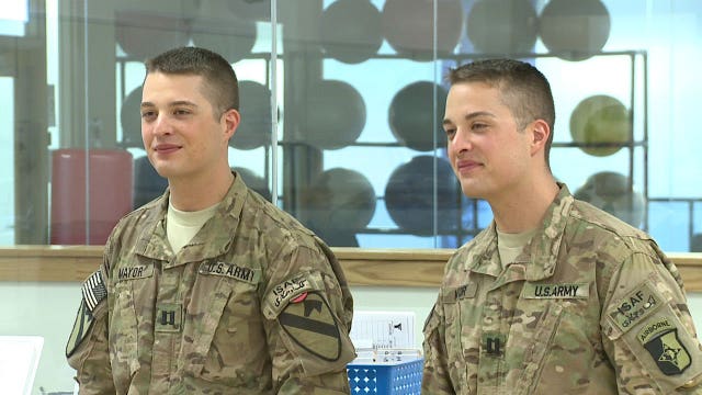 Twin Army Captains rushed home after father suffers heart attack