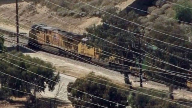 Union Pacific freight train stops in California after suspicious person appears to jump off