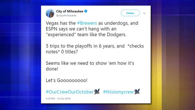 Vegas odds makers say the Brewers are the underdogs, but what do you think?