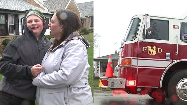 South Milwaukee fire, police departments deliver birthday surprise for teen with autism