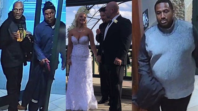 Suspects caught on camera in theft during wedding: 'Hopefully, they get what they deserve'