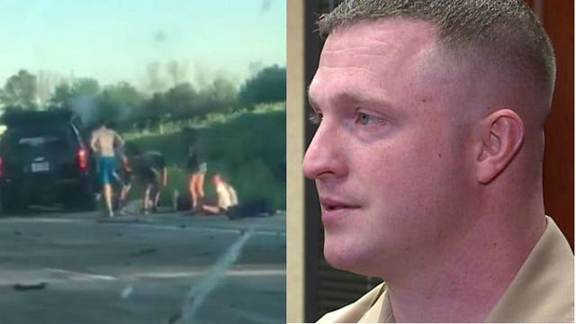'Well deserved:' Marine honored for helping 7 survivors at scene of fatal crash on I-41 in Washington County