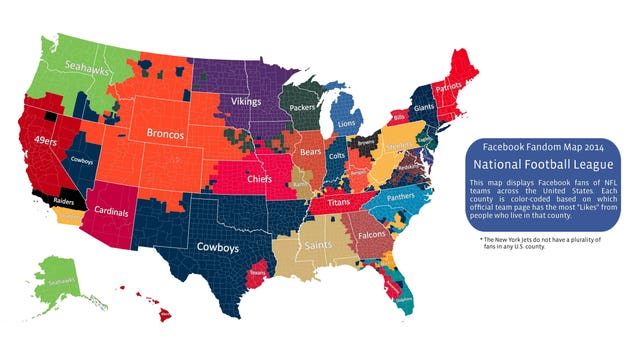 Is this what the U.S. would look like if NFL fan allegiances were states?