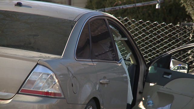 FOX6's cameras captured vehicle through fence near 62nd and Villard