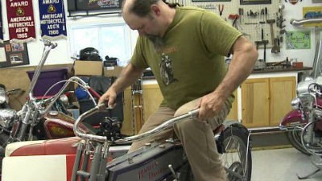 Racine Co. man works to restore old Harleys, finishing up a 1913