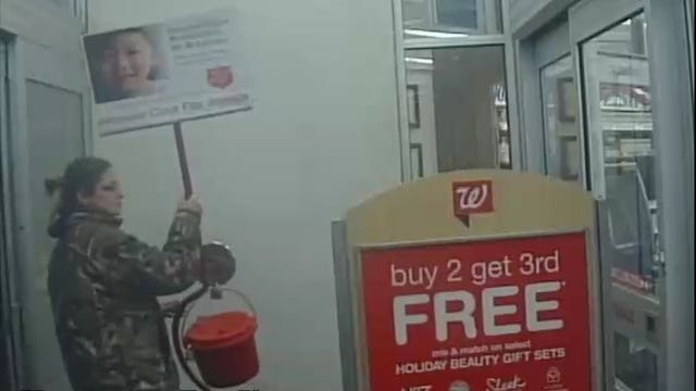 Caledonia police: Woman steals Salvation Army Red Kettle from Walgreens