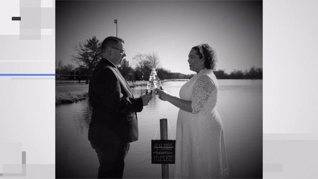 Waukesha couple celebrates wedding day in non-traditional way: 'Just the two of us'