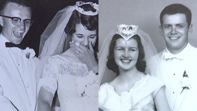 60 years of love: Couples with same wedding anniversary celebrate Valentine's Day together