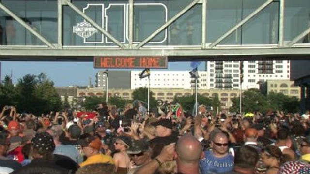 Countdown clock hits zero, and Harley 110th officially begins!