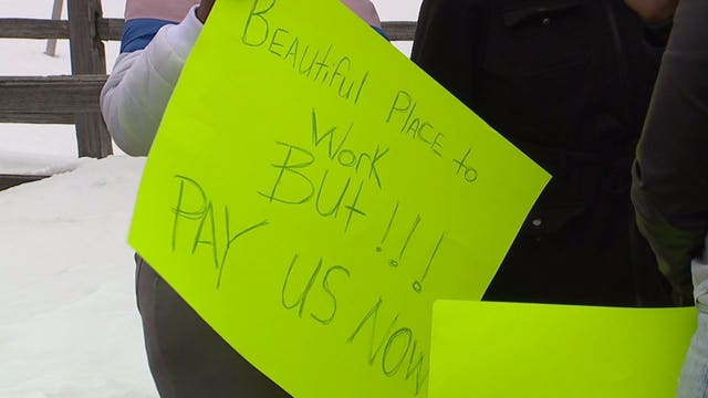 'It's been 3 weeks:' Former Wellspring employees protest over no pay after abrupt shutdown