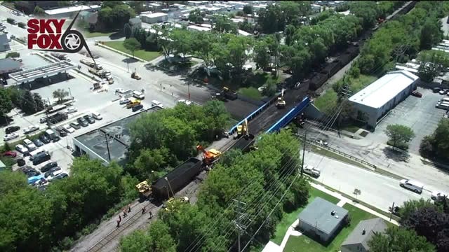 Greenfield Avenue reopens as crews continue cleanup after West Allis train derailment