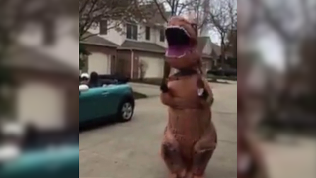 ‘Wine-O-Saur’ delivers wine to those sheltering in place amid COVID-19 pandemic