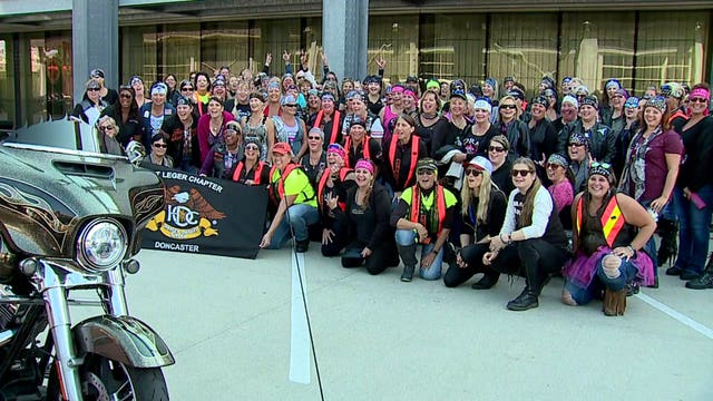 'We're in the front:' 115 ladies take part in ride all about women at Harley-Davidson Museum
