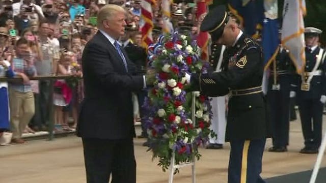 Memorial Day: Pres. Trump places wreath at Tomb of the Unknown Soldier
