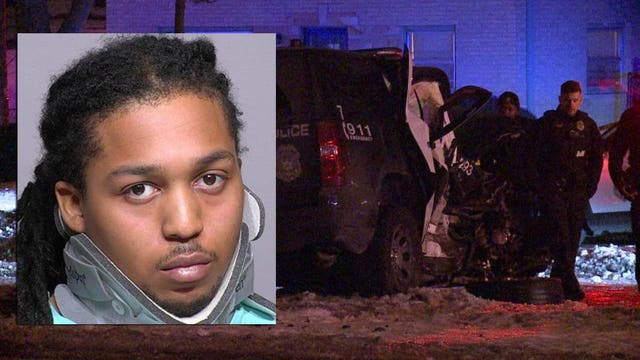 22-year-old Milwaukee man charged in pursuit, crash that injured 2 officers