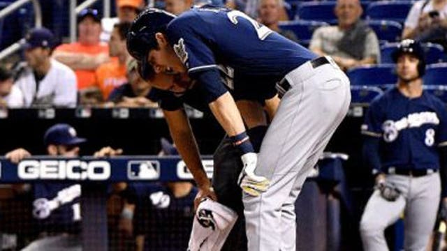 Brewers won 5th straight, beating Marlins 4-3; Yelich suffered season-ending kneecap fracture