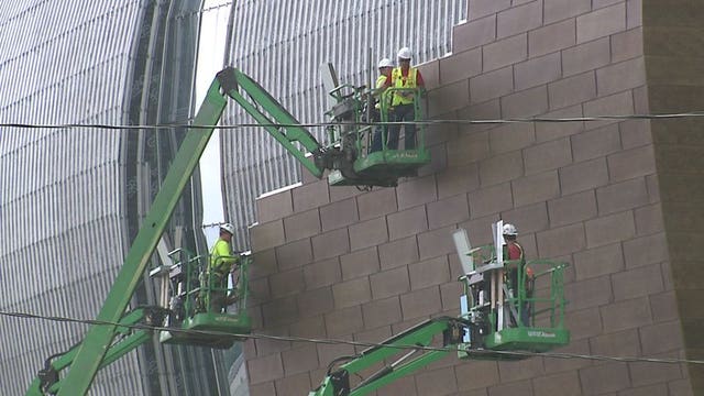 Nearly 9,000 zinc panels now being installed on new Milwaukee Bucks arena