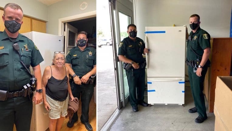 Florida senior citizen calls 911 when refrigerator breaks down; deputies deliver a new one