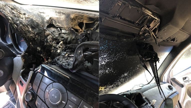 Illinois fire department warns against leaving hand sanitizer in cars after dashboard fire