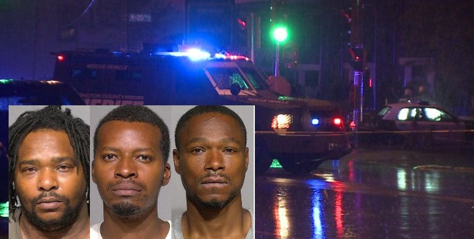 4 charged, 1 at large after police said shots were fired toward officers near 20th and Center