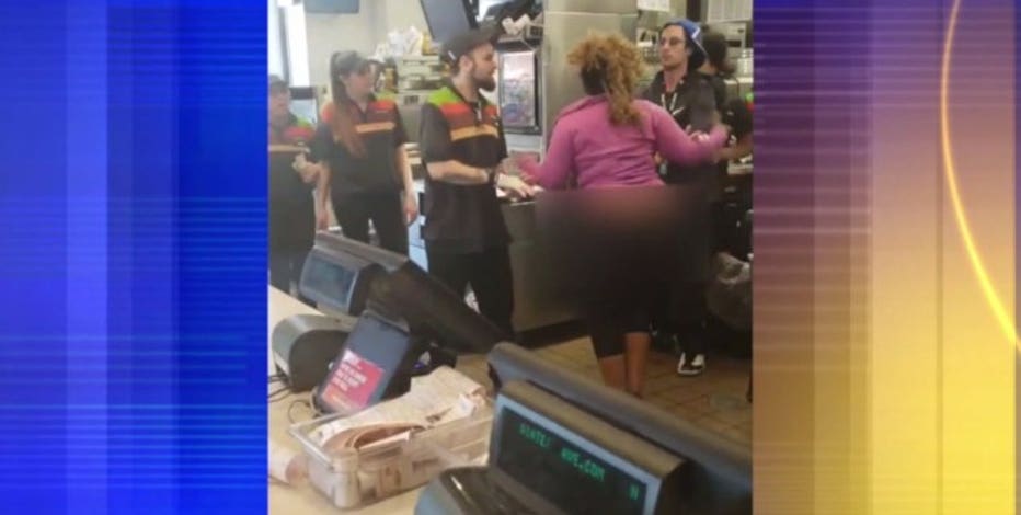 Burger King brawl Fight breaks out between customer employee at