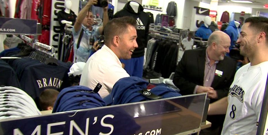 Braun surprises family with shopping spree