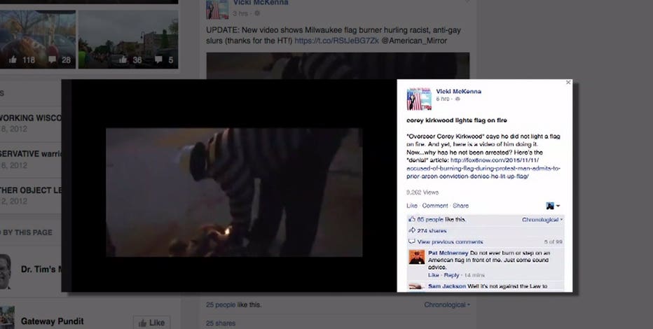 Did Corey Kirkwood set fire to American flag outside GOP debate? New video has come to light