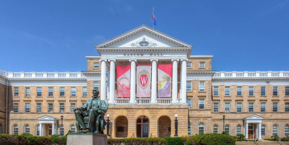 UW-Madison flies Ho-Chunk nation flag over Bascom Hall