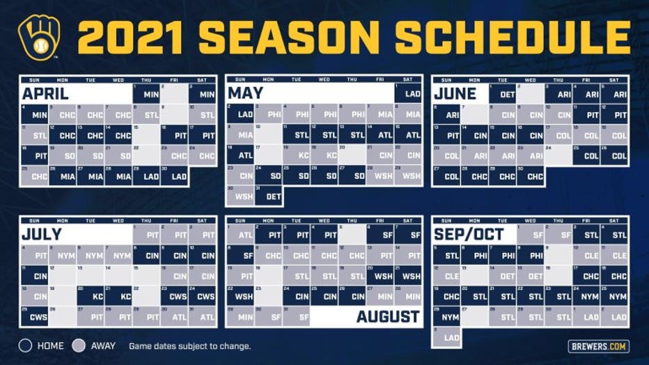 Milwaukee Brewers release 2021 schedule before a single game has been played this year
